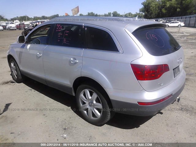 WA1BY94LX7D037712 - 2007 AUDI Q7 3.6 QUATTRO PREMIUM SILVER photo 3