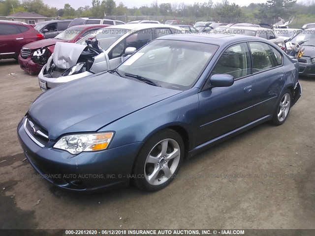 4S3BL626067220291 - 2006 SUBARU LEGACY 2.5I LIMITED BLUE photo 2