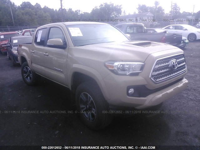 3TMCZ5AN6HM113583 - 2017 TOYOTA TACOMA DBL CAB/SR/TRDSPT/OR/PRO ბეჟი ფოტო 1