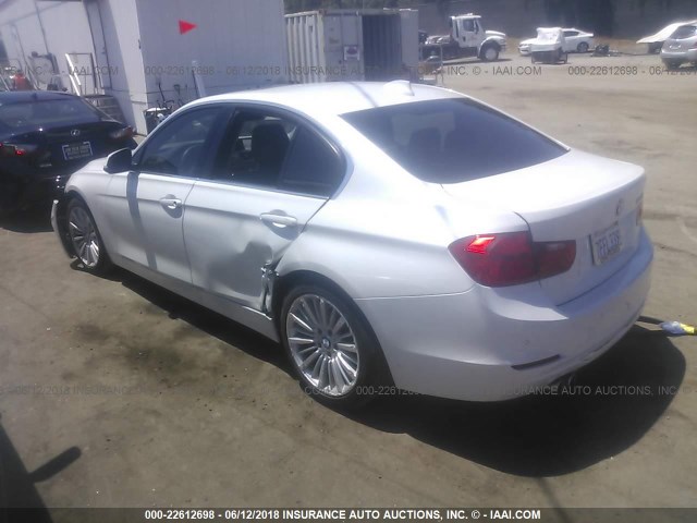 WBA3C1C58EK112586 - 2014 BMW 328 I SULEV WHITE photo 3