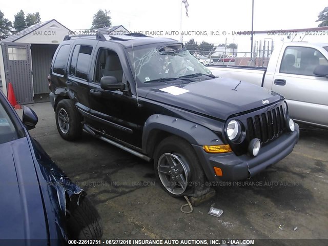 1J4GL38K96W274181 - 2006 JEEP LIBERTY RENEGADE BLACK photo 1