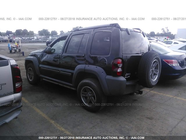1J4GL38K96W274181 - 2006 JEEP LIBERTY RENEGADE BLACK photo 3