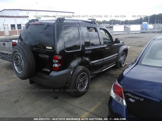 1J4GL38K96W274181 - 2006 JEEP LIBERTY RENEGADE BLACK photo 4