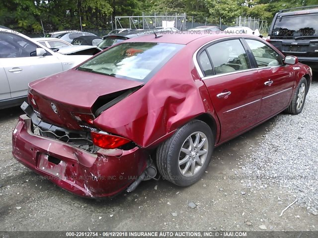 1G4HD572X6U189524 - 2006 BUICK LUCERNE CXL RED photo 4