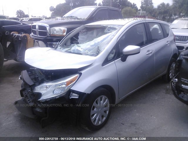 3N1CE2CP3GL358468 - 2016 NISSAN VERSA NOTE S/S PLUS/SV/SL/SR SILVER photo 2