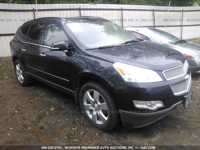 1GNKRLED6CJ369656 - 2012 CHEVROLET TRAVERSE LTZ BLACK photo 1