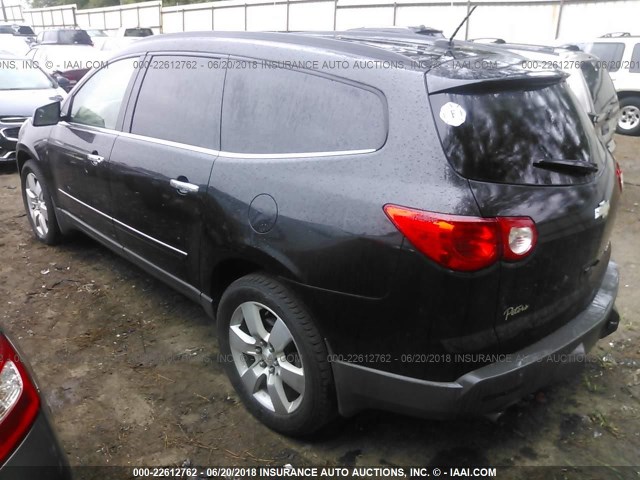 1GNKRLED6CJ369656 - 2012 CHEVROLET TRAVERSE LTZ BLACK photo 3