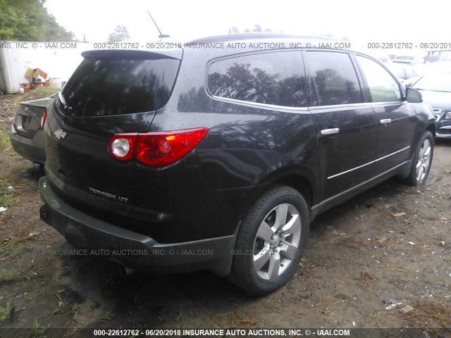 1GNKRLED6CJ369656 - 2012 CHEVROLET TRAVERSE LTZ BLACK photo 4