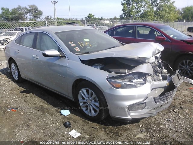 1G1ZE5STXHF255091 - 2017 CHEVROLET MALIBU LT SILVER photo 1