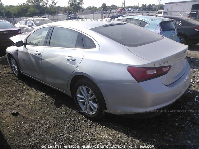 1G1ZE5STXHF255091 - 2017 CHEVROLET MALIBU LT SILVER photo 3