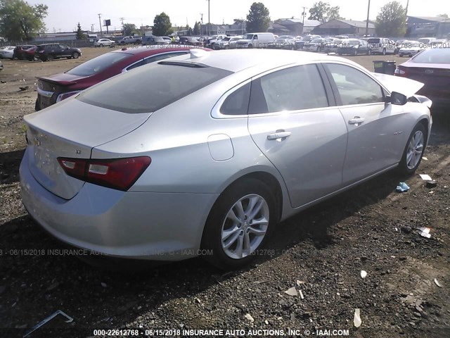 1G1ZE5STXHF255091 - 2017 CHEVROLET MALIBU LT SILVER photo 4