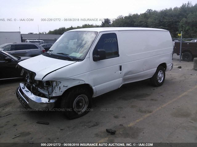 1FTNE2EW7EDA81109 - 2014 FORD ECONOLINE E250 VAN WHITE photo 2