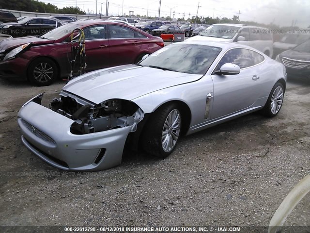 SAJWA4FB4BLB42462 - 2011 JAGUAR XK SILVER photo 2