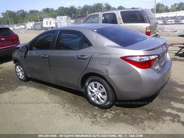 2T1BPRHEXFC448463 - 2015 TOYOTA COROLLA ECO/ECO PLUS/ECO PREMIUM GRAY photo 3