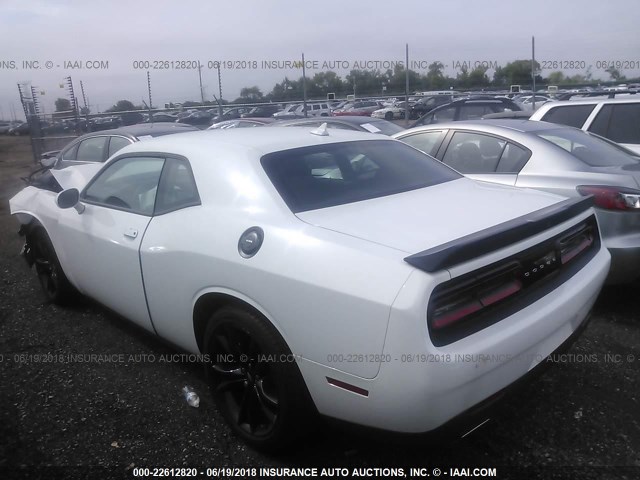 2C3CDZAG7JH161898 - 2018 DODGE CHALLENGER SXT WHITE photo 3