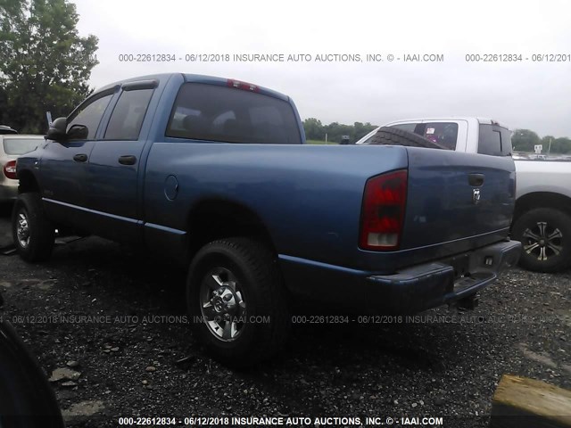 3D7KS28CX6G142105 - 2006 DODGE RAM 2500 ST/SLT/LARAMIE BLUE photo 3