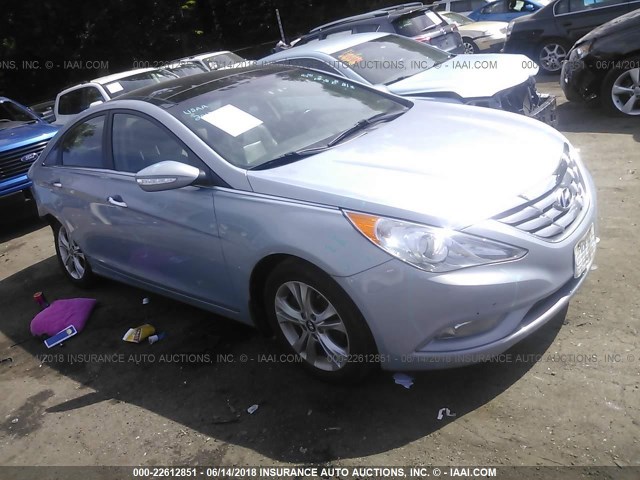 5NPEC4AC7CH348852 - 2012 HYUNDAI SONATA SE/LIMITED Light Blue photo 1