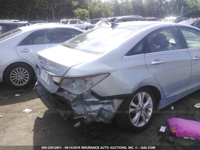 5NPEC4AC7CH348852 - 2012 HYUNDAI SONATA SE/LIMITED Light Blue photo 6