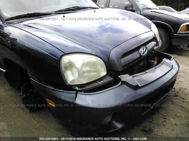 KM8SC13DX5U905071 - 2005 HYUNDAI SANTA FE GLS/LX BLUE photo 6