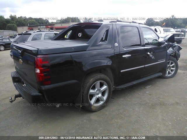 3GNTKGE72DG135852 - 2013 CHEVROLET AVALANCHE LTZ BLACK photo 4