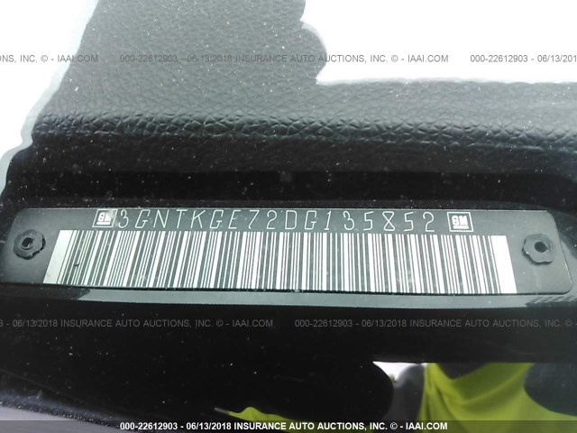 3GNTKGE72DG135852 - 2013 CHEVROLET AVALANCHE LTZ BLACK photo 9