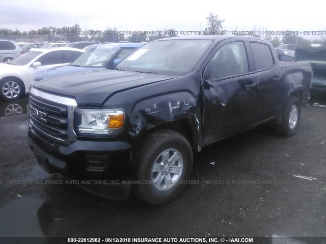 1GTG5BEA1H1272480 - 2017 GMC CANYON BLACK photo 2