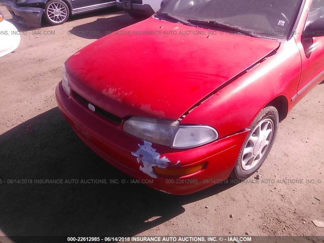 1Y1SK5362RZ085802 - 1994 GEO PRIZM LSI RED photo 6