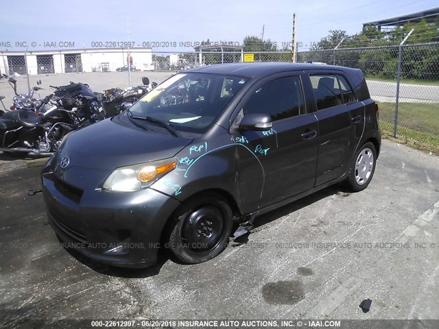 JTKKUPB48D1030278 - 2013 TOYOTA SCION XD GRAY photo 2