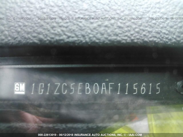 1G1ZC5EB0AF115615 - 2010 CHEVROLET MALIBU 1LT 灰色 照片 9