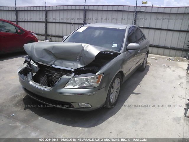 5NPEU46F99H500123 - 2009 HYUNDAI SONATA SE/LIMITED GREEN photo 2