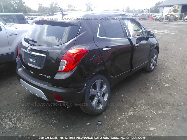 KL4CJGSB0DB163107 - 2013 BUICK ENCORE MAROON photo 4