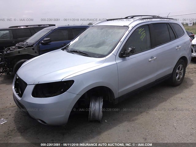 5NMSG13D47H002109 - 2007 HYUNDAI SANTA FE GLS BLUE photo 2