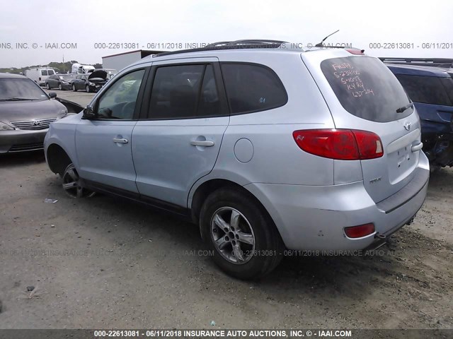 5NMSG13D47H002109 - 2007 HYUNDAI SANTA FE GLS BLUE photo 3