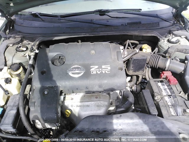 1N4AL11D35C111785 - 2005 NISSAN ALTIMA S/SL GREEN photo 10