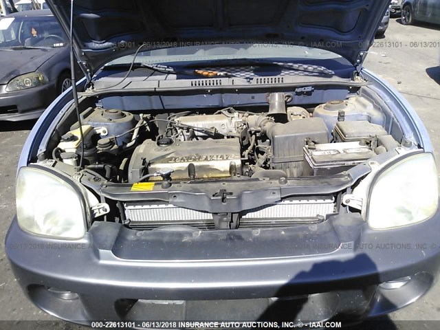 KM8SB82B81U035777 - 2001 HYUNDAI SANTA FE BLUE photo 10