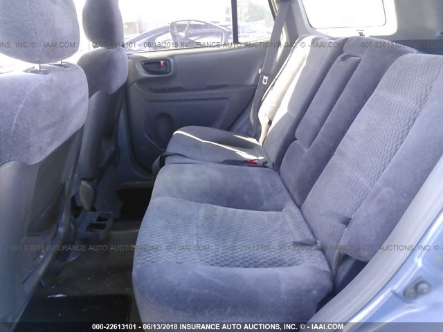 KM8SB82B81U035777 - 2001 HYUNDAI SANTA FE BLUE photo 8