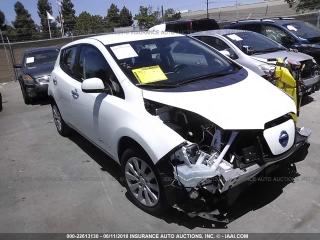 1N4AZ0CP6FC310914 - 2015 NISSAN LEAF S/SV/SL WHITE photo 1