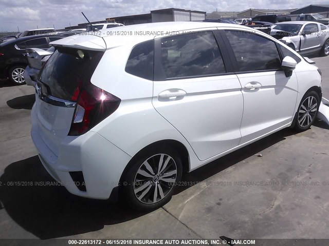 JHMGK5H76GS002243 - 2016 HONDA FIT EX/EXL WHITE photo 4