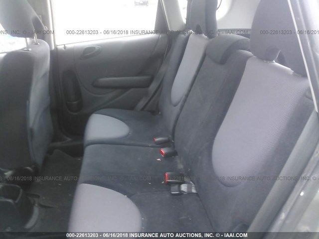 JHMGD37607S056614 - 2007 HONDA FIT S SILVER photo 8