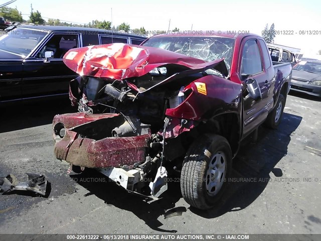 5TETX22N98Z589882 - 2008 TOYOTA TACOMA ACCESS CAB Бордовый фото 2