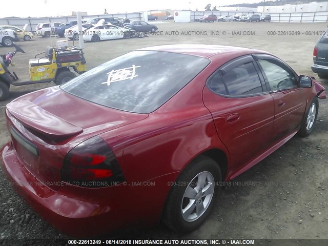 2G2WP552971123666 - 2007 PONTIAC GRAND PRIX RED photo 4