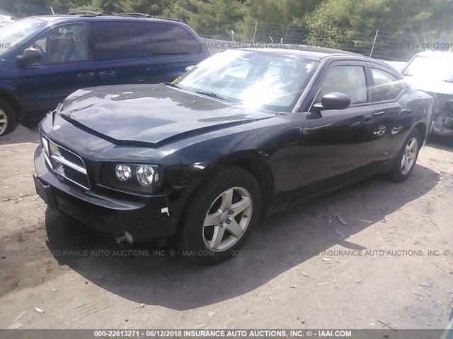 2B3KA33V09H554079 - 2009 DODGE CHARGER SXT BLACK photo 2