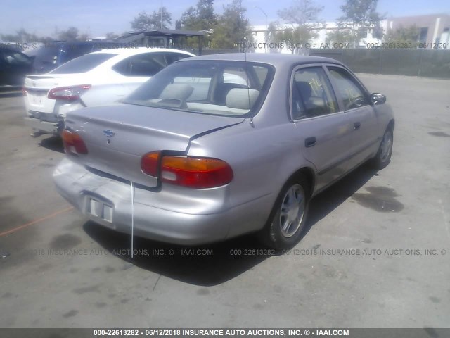 1Y1SK5486XZ444257 - 1999 CHEVROLET GEO PRIZM LSI SILVER photo 4