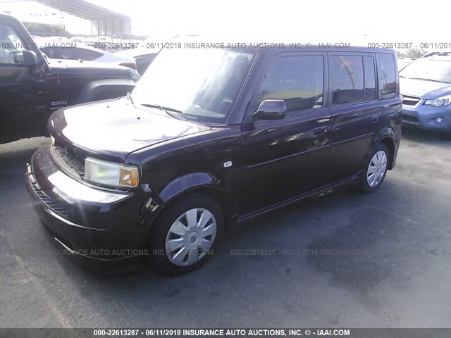 JTLKT324450211148 - 2005 TOYOTA SCION XB ბურგუნდია ფოტო 2