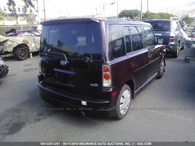 JTLKT324450211148 - 2005 TOYOTA SCION XB ბურგუნდია ფოტო 4