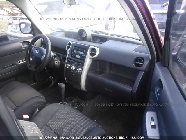 JTLKT324450211148 - 2005 TOYOTA SCION XB ბურგუნდია ფოტო 5