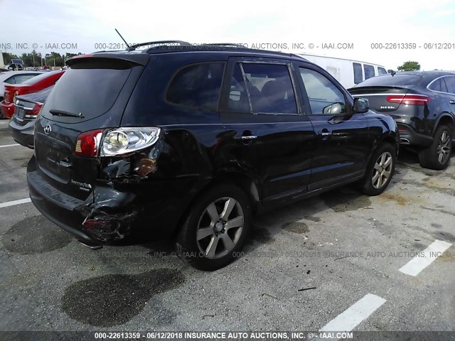 5NMSH13E67H013375 - 2007 HYUNDAI SANTA FE SE/LIMITED Dark Blue photo 4