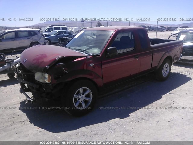 1N6DD26T84C465498 - 2004 NISSAN FRONTIER KING CAB XE RED photo 2