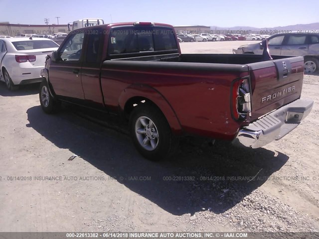 1N6DD26T84C465498 - 2004 NISSAN FRONTIER KING CAB XE RED photo 3