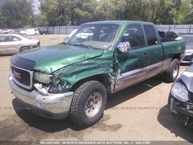 2GTEK19T3Y1325549 - 2000 GMC NEW SIERRA K1500 GREEN photo 2